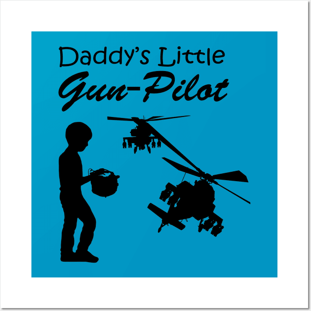 Gun Pilot - Boy Daddy's Little Gun Pilot Wall Art by Aviation Designs